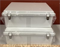2 New Hard Plastic Travel Cases/Boxes