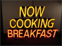 *Now Cooking Breakfast LED Restaurant Window Light