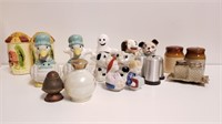 (9) Salt and Pepper Shakers Plus.