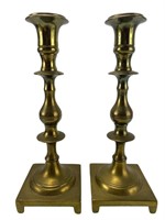 Vintage Heavy Solid  Brass Candlesticks