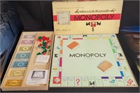1940’s Monopoly Wooden Pieces Board Game