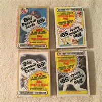 1986/87 Topp's 4 Cello Packs Showing Pete Rose
