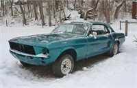 67 Ford Mustang Pony, auto, 6 cyl, needs assembled