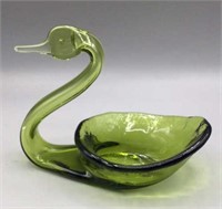 MCM Green Glass Swan