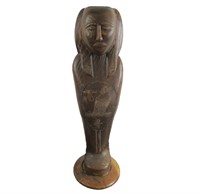 Egyptian Wood Ushbati/Shabati Hieroglyphics Statue