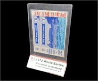 1972 WORLD SERIES CINCINNATI VS. OAKLAND TICKETS