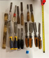 Lot of Woodworking Chisels