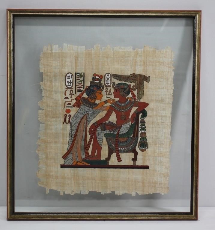 Eygptian Painting On Papyrus Paper