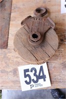 Old Wooden Pulley