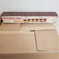 6 Shot Set w/Wood Base