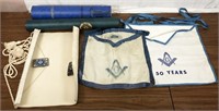 Blue Lodge Masonic lot: 50 year apron (given upon