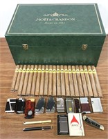 Baccarat cigars and assorted lighters