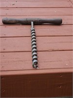 COOL VINTAGE WOOD HANDLE DRILL-LARGE