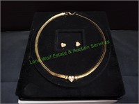 Design Jewelry Heart Necklace & Earring Set