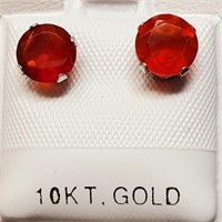 $200 10K  2 Carnelian(1.4ct) Earrings
