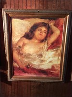 Renoir print. Framed to 29x25.