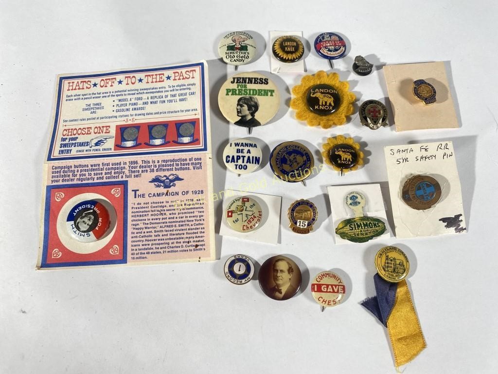 VTG Presidential Pins & Buttons
