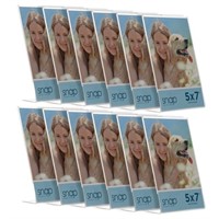 Set of 12 Snap - 5"x7" Clear Acrylic Self