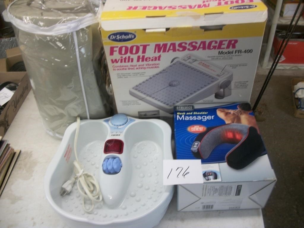 2 MASSAGERS, FOOT BATH, MATRESS COVER