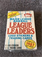 1986 League Leaders Baseball Cards