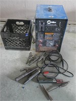 Miller 225 amp welder, wires, crate, extra clamps