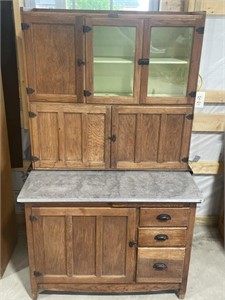 Antique Oak Wilson kitchen cabinet flour cabinet
