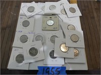 Lot of 20 nickels Canadian Earliest 1936