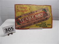 Vintage Teaberry Gum Metal Sign