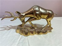 Brass Buck Statue