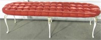 Vintage Red Cushion Bench Seat 60" In Length