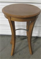 Round Wood Table 24" Tall, And 18" Wide