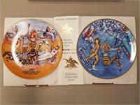 Two Budweiser 1992 Olympics Collector Plates