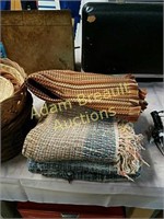 4 assorted Loom woven rugs