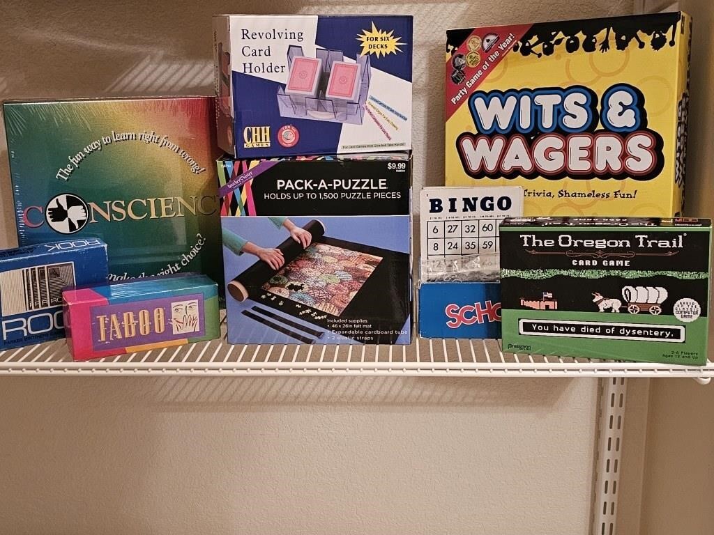Lot of Board Games, as pictured