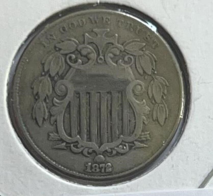 1872 Shield Nickel Choice