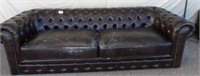 Wayfair Brown Leather Chesterfield Couch 92x25