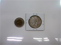 1 $ 1953 silver VF