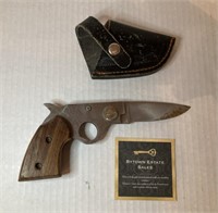Folding Gun Shaped Knife & Holster Sheath