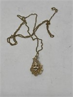 Necklace & Pendant Marked 14K, Necklace Broken,