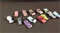 Lot of 13 vintage tootsie toys cars
