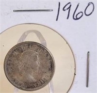 1960 Elizabeth II Canadian Silver Dime