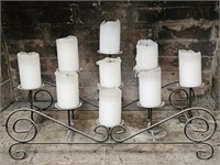 9- Candle Fireplace Candelabra for Pillar Candles