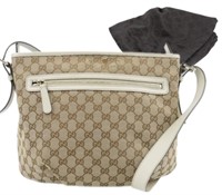 GUCCI Beige Logo Shoulder Bag