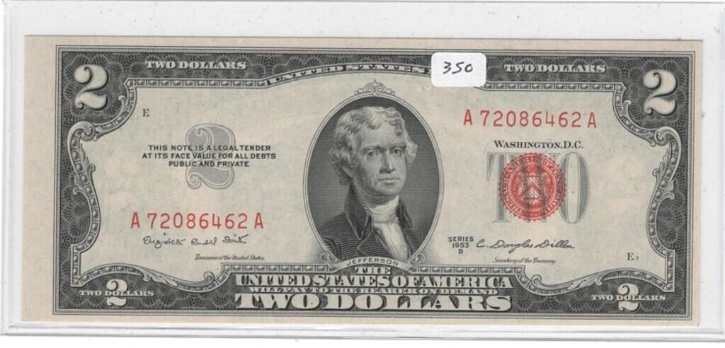 1953B $2 Red Seal Note