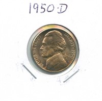 1950-D Jefferson Nickel