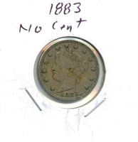 1883 "No Cent" Liberty Nickel
