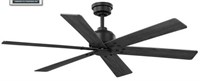 Cortaine 54in  Matte Black Ceiling Fan