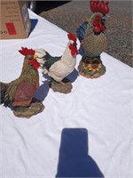 Set of 3 Nicely done Chickens