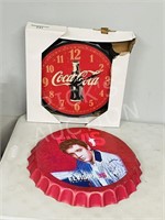 Coke clock & Elvis bottle caps - 16"