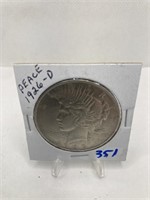 1926 -D Peace Silver Dollar Unc